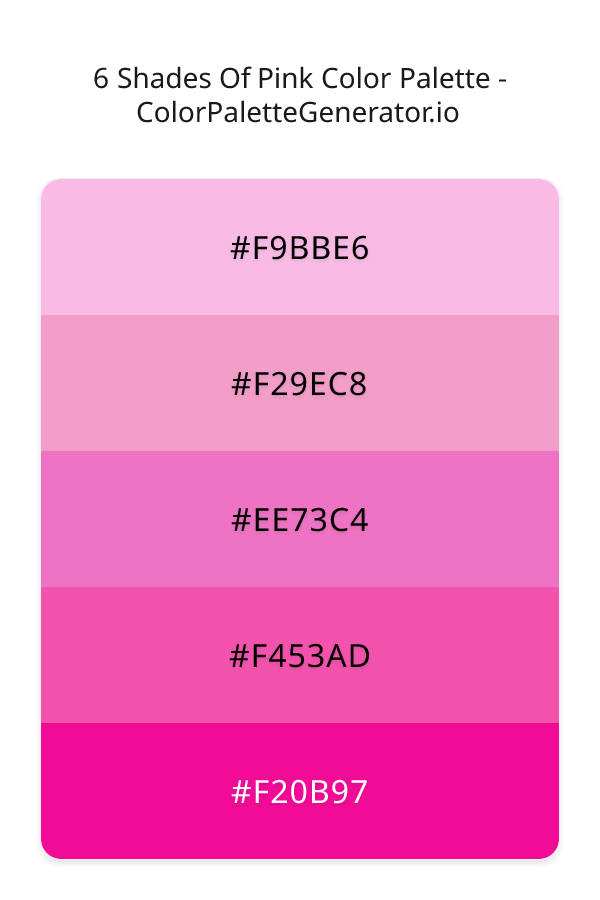 6 Shades Of Pink image