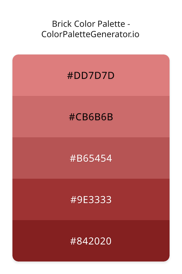 Brick Color Palette palette visualization