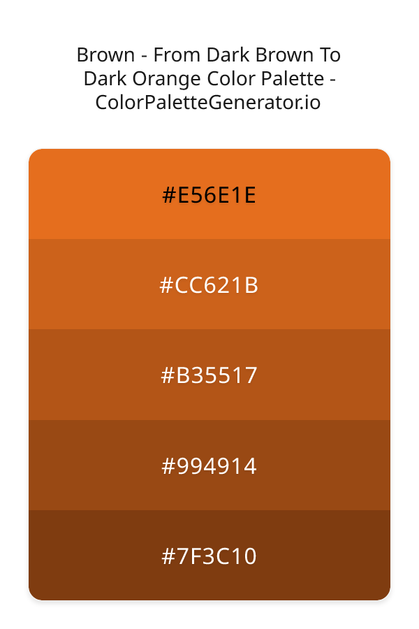Brown - From Dark Brown To Dark Orange image