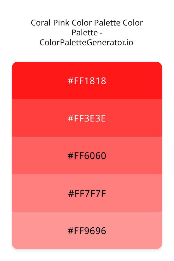 Coral Pink Color Palette Color Palette palette visualization