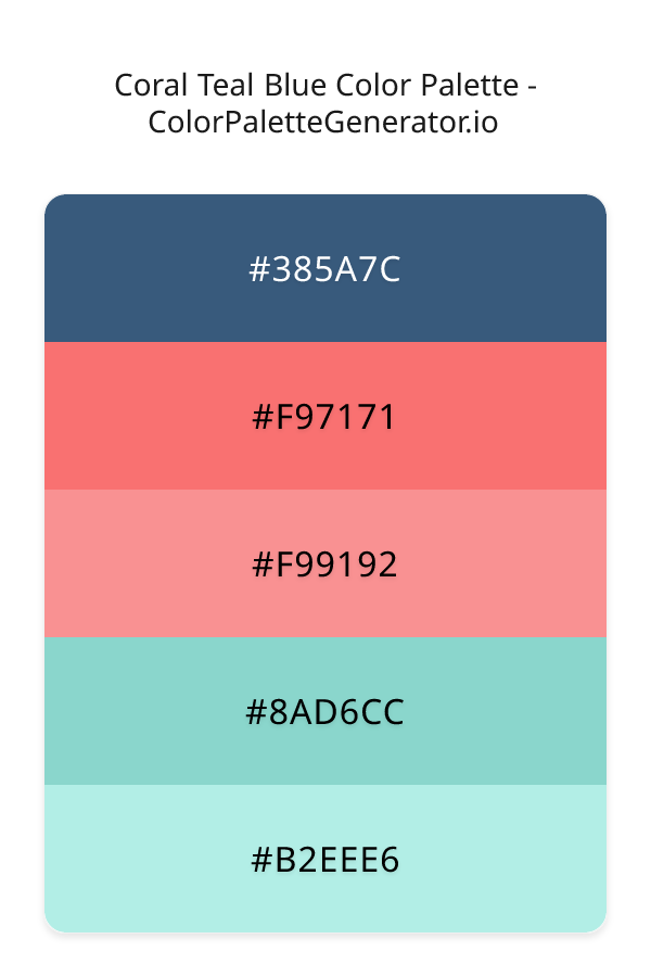 Coral Teal Blue image