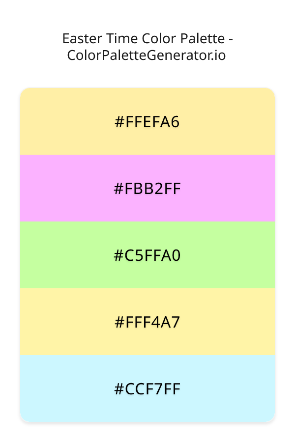 Easter Time Color Palette palette visualization