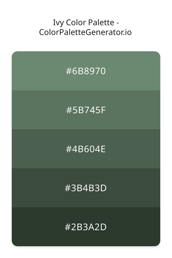 Ivy Color Palette palette visualization