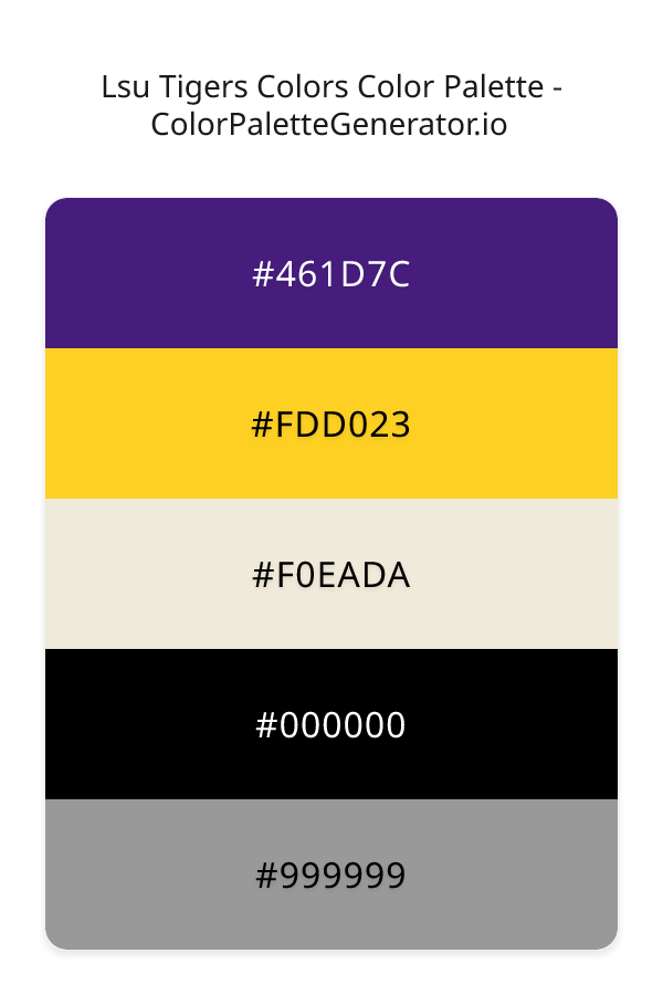 Lsu Tigers Colors image