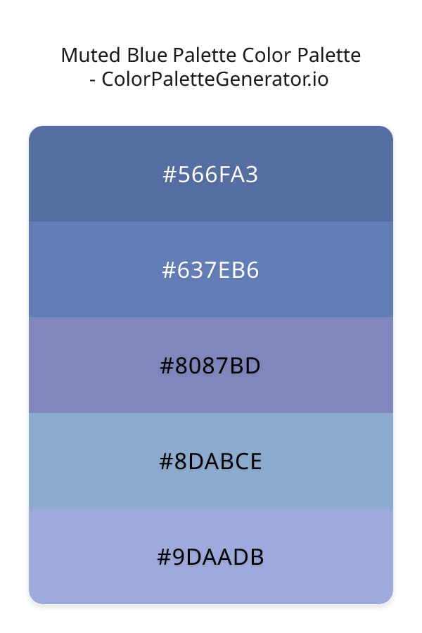 Muted Blue Palette Color Palette palette visualization