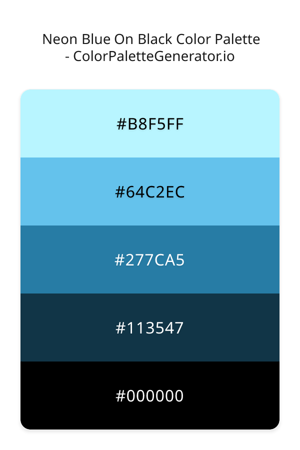 Neon Blue On Black image