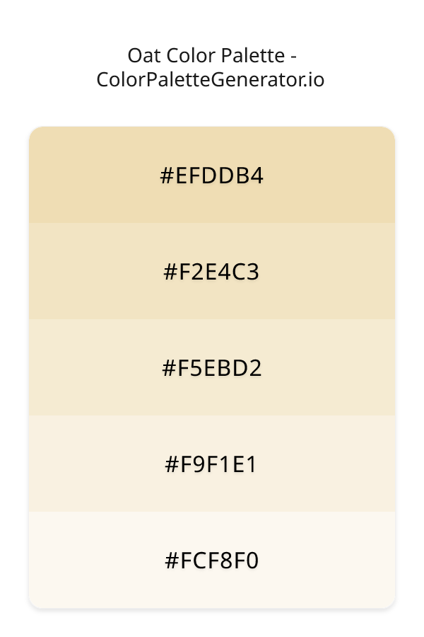 Oat Color Palette palette visualization