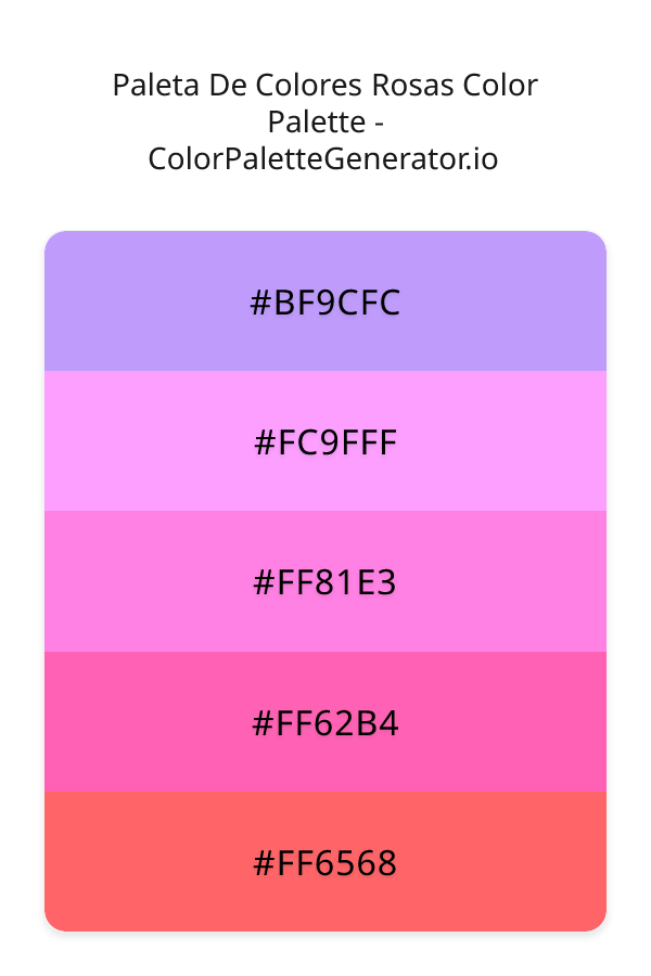 Paleta De Colores Rosas image