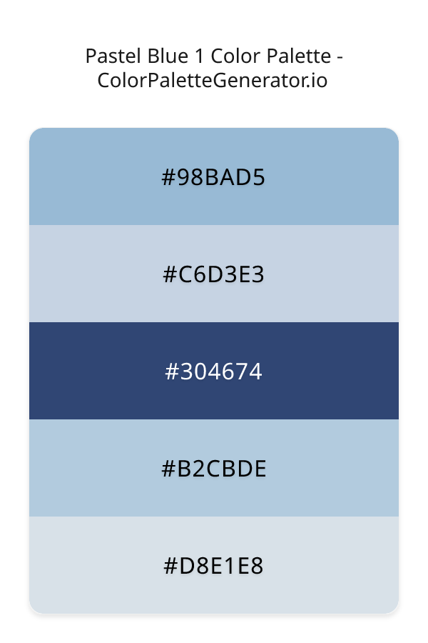 Pastel Blue 1 Color Palette palette visualization