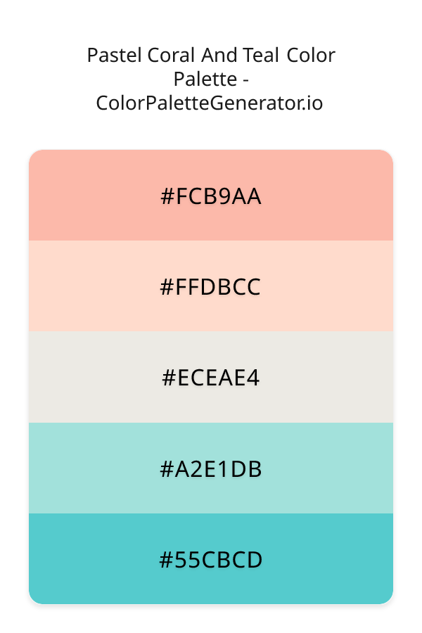 Pastel Coral And Teal image