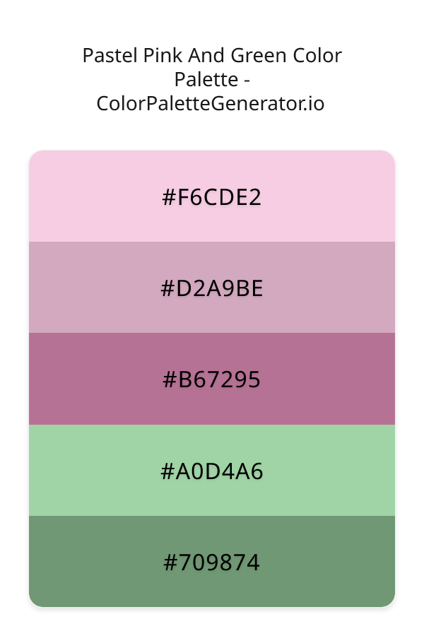 Pastel Pink And Green image