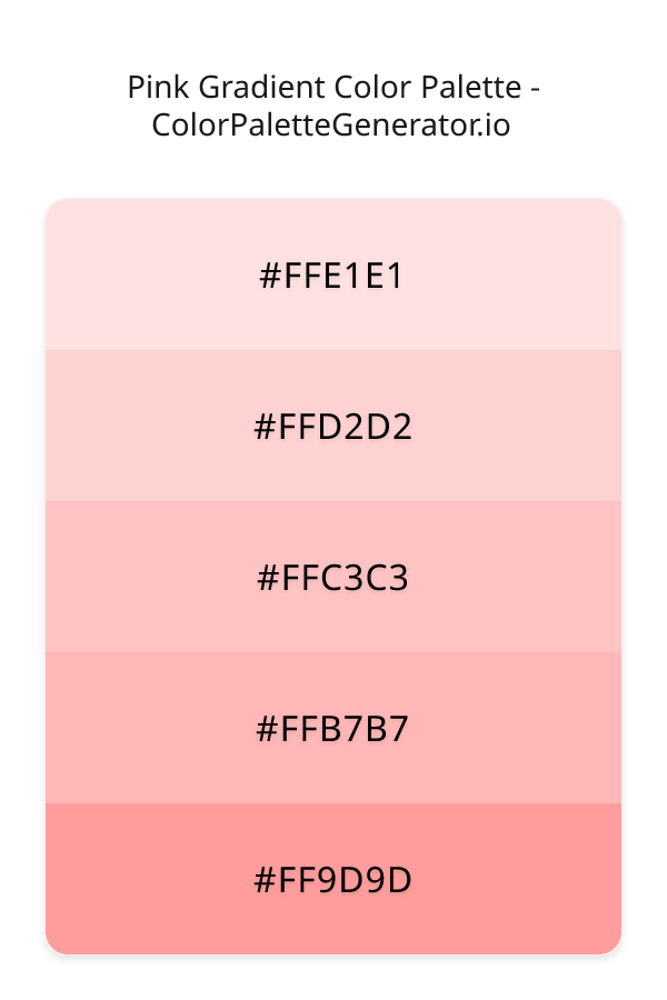 Pink Gradient Color Palette palette visualization