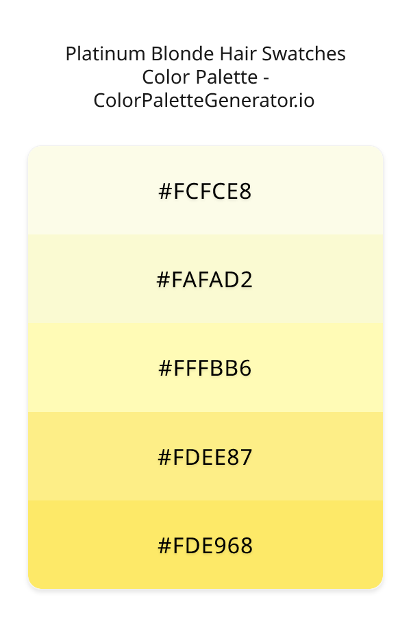 Platinum Blonde Hair Swatches image
