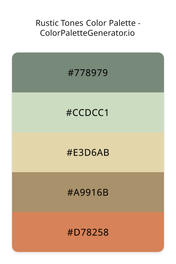 Rustic Tones Color Palette palette visualization