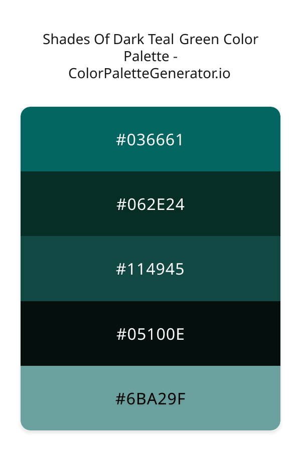 Shades Of Dark Teal Green image
