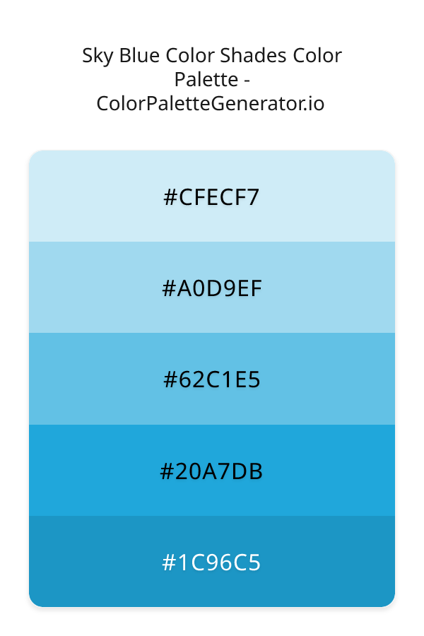 Sky Blue Color Shades image