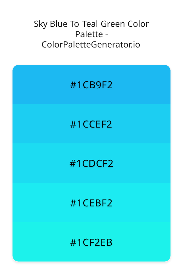 Sky Blue To Teal Green image