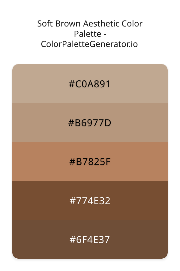 Soft Brown Aesthetic Color Palette palette visualization