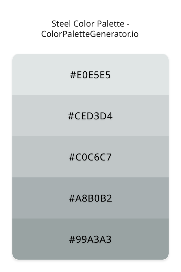 Steel Color Palette palette visualization