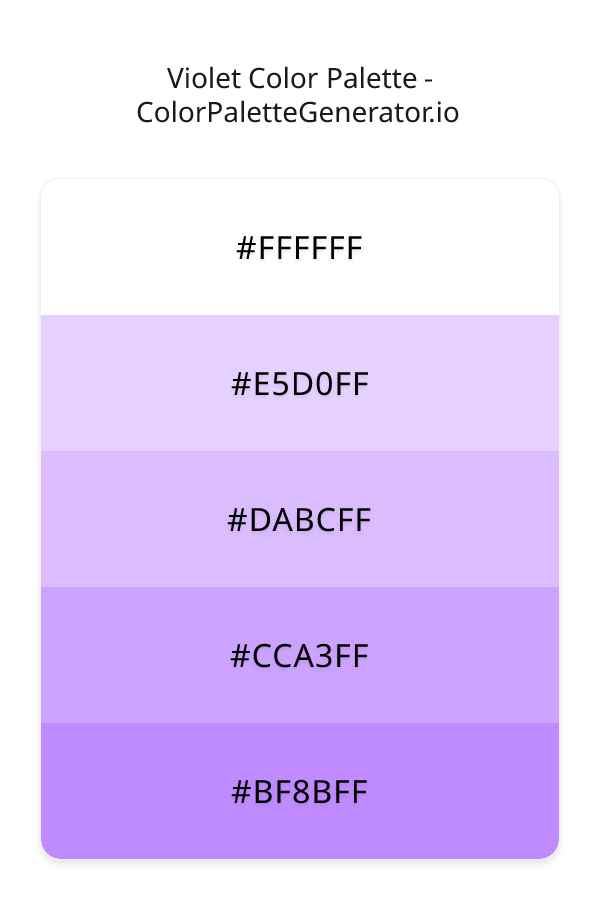 Violet Color Palette palette visualization